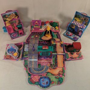 3 1995 Vintage Pound Puppies Van City Pound Camp Hollywood Movie Studio Lot Toy